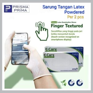 Sarung Tangan Karet Latex E-Care Powdered Exam Gloves