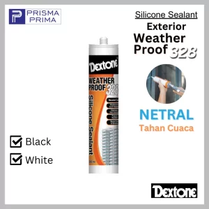 Silicone Sealant Dextone Weatherproof Netral Tahan Cuaca Anti Bocor Lem Kaca Weather Proof Neutral Tidak Non Asam