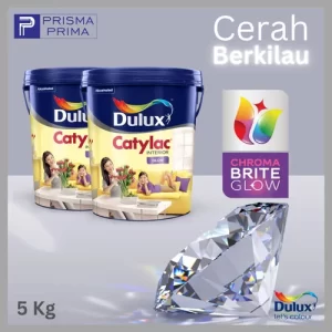 Cat Tembok Dulux Catylac Glow Kilap Gloss 4.5 Kg Putih White Warna