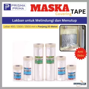 Isolasi Maska Masking Berry Tape Plastik Penutup Furniture Sofa Ranjang Bed Lemari Covering