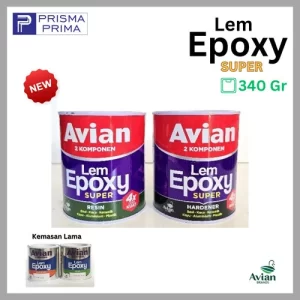 Lem Epoxy Avian 340 Gr Set Serbaguna Kayu Besi Logam Kaca
