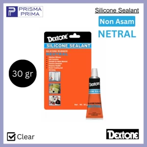 Silicone Sealant Dextone Neutral Lem Kaca Tidak Asam Bau Netral Clear