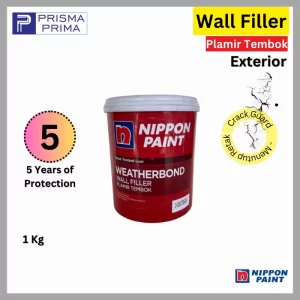 Weatherbond Exterior Wall Filler Putty Plamir Tembok Nippon Paint 1 Kg Luar Eksterior