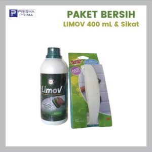 Sikat dan Cairan Pembersih FASON LIMOV Semen dan Cat di Keramik 400 ml