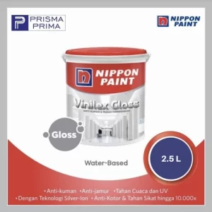 Cat Tembok VINILEX GLOSS Kilap Anti Noda Mudah Dibersihkan 2.5 LTR