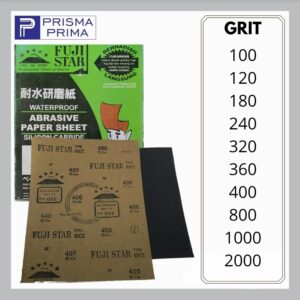 Amplas Kertas FUJI STAR Duco Kayu Besi Tahan Air Grit