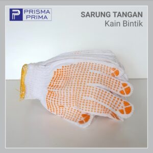 Safety Gloves Sarung Tangan Kain Bintik Proyek Tukang Karet Kerja