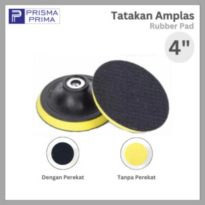 Rubber Pad Tatakan Perekat Amplas Bulat Velcro_Tape Gerinda Tangan Busa Poles