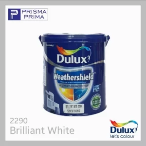 Cat Tembok Luar Exterior Dulux Weathershield 2290 Brilliant White Galon 2.5 Liter